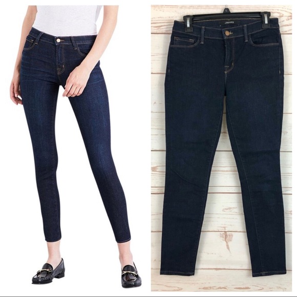 J Brand Denim - J Brand Skinny Ankle Crop Jeans Pure Indigo